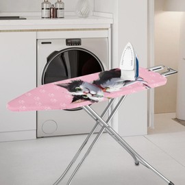Coloranimal Bügelbrettbezug mit niedlicher Katze, großer Staubschutz für Bügelbrett mit elastischem Rand, Bügelbrettbezüge und Pad, personalisierte Bügelbrettbezüge, Polsterbezug, Heimdekoration