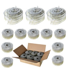 raseparter 3600 Count 15 Degree Full Round-Head Siding Nails 2-1/2 Inch x 0.092 Inch Ring Shank, Hot-Dipped Galvanized for Rough Nailing of Lathing and Sheathing Materials