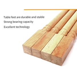 tonchean 28 inch Furniture Legs 4 Pack Turned Farmhouse Table Legs Set DIY Wood Legs Round Farmhous Legs Replacement Coffee Table Bench Dining Legs Varnish Coated