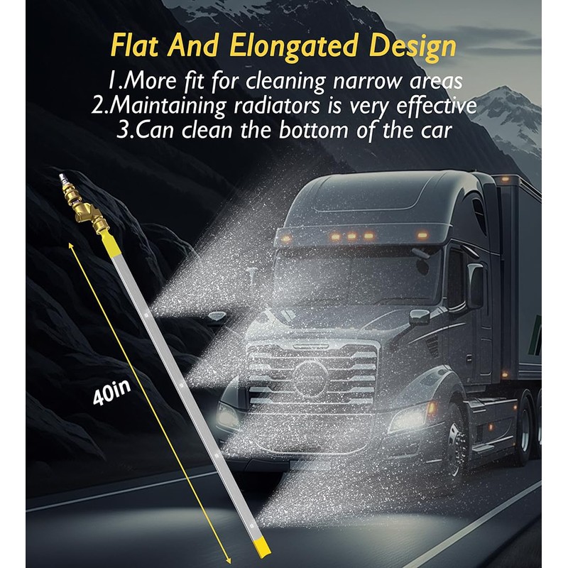 LFMUFNO 100cm/40in Radiator Cleaning Wand - Over 2000PSI Portable Pressure