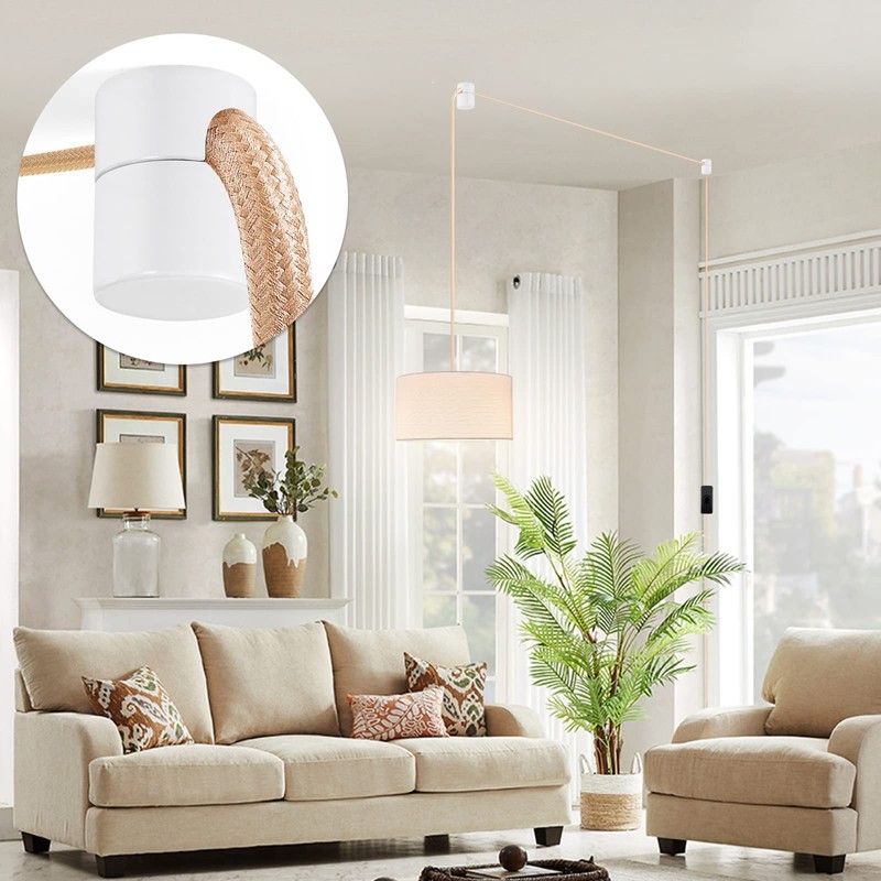 Adcssynd 6 Pack Aluminum Swag Hooks for Ceiling Hanging, Swag