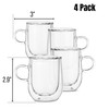 Brew To A Tea Glass Espresso Cups, Set of 4,