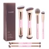 Maange 6pcs Brochas Maquillaje Doble Punta Set Multi Usos Estuche