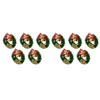 10PCS Dollhouse Christmas Wreaths Simulation Plastic Garland Model for 1/12