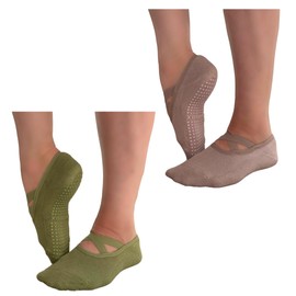 Nest & Nurture_Yoga Socks for Women Non-Slip Grips, Straps, Ideal for Yoga, Pilates, Reformer Pilates, Barre, Ballet, Dance, Barefoot Workout
