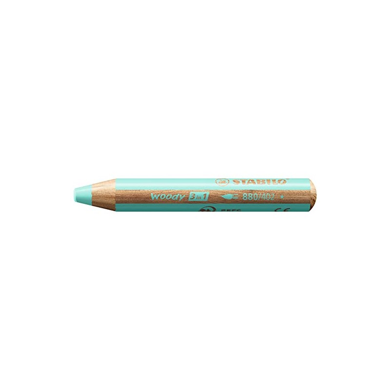 STABILO Woody 3 in 1 Pencil, Pastel Blue