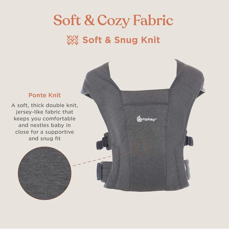 Ergobaby Embrace Cozy Newborn Essentials - Envoltura portabebés (7-25 libras),