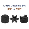 uxcell 3/8" to 7/16" L090 Flexible 3-Piece L-Jaw Coupling Coupler