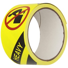 TapeCase SHIPLBL-051-50 Shipping Packing Labels"Heavy", Yellow/Red/Black - 50 per Pack (1 Pack)