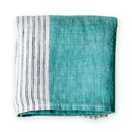 Lino e Lina Linen Handkerchief, Cascata (Emerald) N171