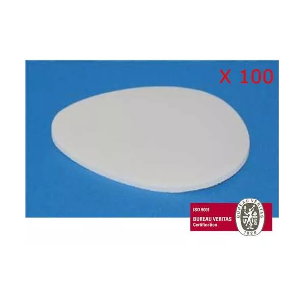 Superior Felt #552 Metatarsal Adhesive White Foam Oval Pads 1/8"