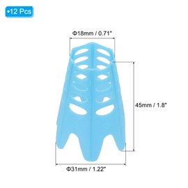 PATIKIL Plastic Golf Tees, 12 Pack 1.8 Inch Golf Simulator Tee Golf Mat Tee Practice Training for Winter Turf Outdoor Indoor Driving Range Hitting Mat, Blue