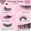 Bepholan False Eyelashes 20 Pairs Pack Natural Look 2 Styles