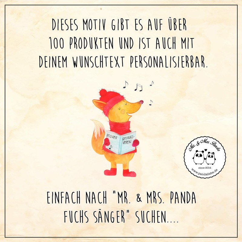 Mr. & Mrs. Panda Cosmetic Bag Fox Singer, White, Hand