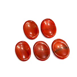 GEMSCITE Red Jasper Thumb Worry Stones Metaphysical Gemstone Crystal Healing Reiki Men Women Gift FENG Shui Positive Energy Love Wellness Palm Stones Wicca Powerful