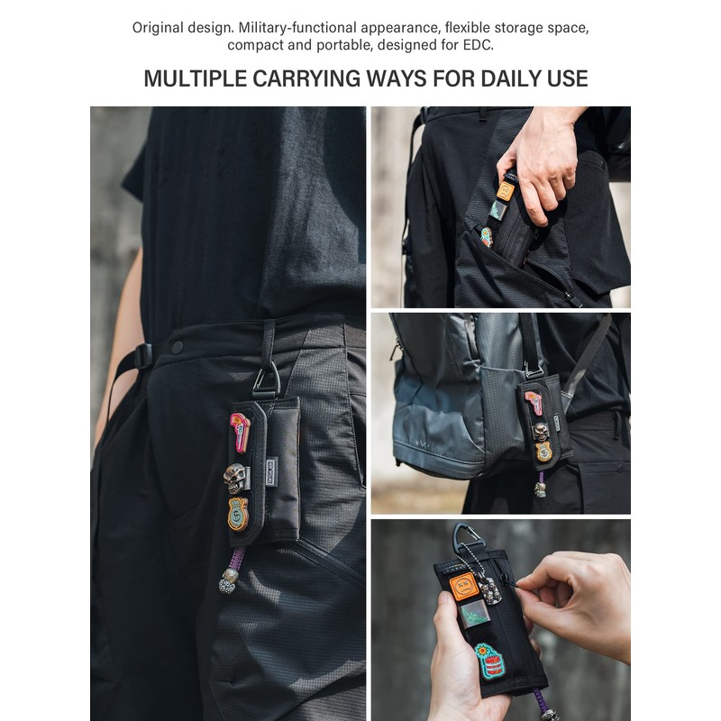 TACTICAL GEEK Storage A2 M EDC Pouch Organizer, Nylon Coin