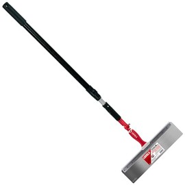 LEVEL5 16" Flex Stainless Steel Offset Taping Knife, Skimming Blade Handle Universal Adapter, 38.5"- 63" Extendable Skimming Blade Handle | 5-834