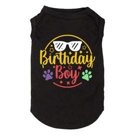 weokwock Dog Birthday Gift Clothes Boy Girl Birthday Shirt for Small Large Dog Brithday Vest for Doggy Puppy Clothes (1, 2, Large, Black-1)