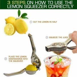Lemon Squeezer Citrus Juicer Lime Manual Hand Press Juicer with Bottle Opener Heavy Duty Premium Stainless Steel