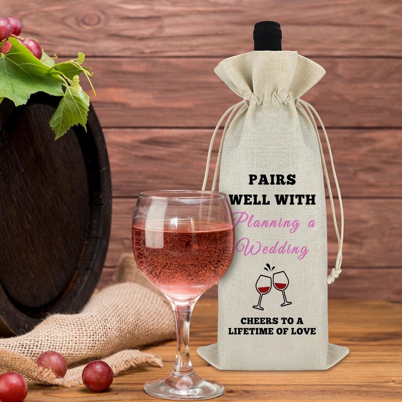 Ximalun Wedding Gifts for Couple Wedding Wine Bag Engagement Gifts