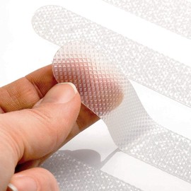 Wiredock 24pcs Non-Slip Strip Stickers, Anti Slip Grip Stickers Non Slip Strips Pad Bathtub Flooring Safety Tape Mat for Bath Shower (20mm * 200mm)|SH112