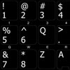 DVORAK RIGHT-HANDED NON-TRANSPARENT KEYBOARD STICKERS ON BLACK BACKGROUND FOR DESKTOP,