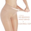 G&Y 2 Pairs Women's Control Top Pantyhose - 40D Sheer