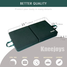 Knee Pads for Men Women Garden Kneeling Pads Extra Thick Knee Pads Memory Foam Kneeling Pad for Bathing Yoga Knee Cushion (Dark_Green)