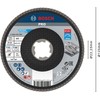 Bosch Professional 1x Angled Flap Disc Best (for Metal, X-LOCK,