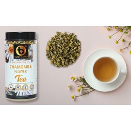 Two & A Bud Chamomile Flower Tea | Whole Flower Buds | Calming effect and Stress relief