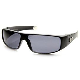 Locs Men's Flat Top Wrap Og Gangsta Hardcore Sunglasses (Matte-Black)