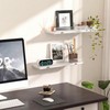 3-Pack Floating Shelves with Acrylic Anti-Fall Lip, Modern Wall Mounted