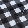 Black Gingham Checkered 7 Pack Disposable Plastic Table Cover 54