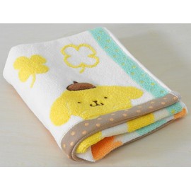 Uchino Sanrio Hyokkori Face Towel, Approx. 13.4 x 29.5 inches (34 x 75 cm), Yellow, Pompom Pudding, 4812F139 Y