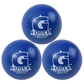 MyLec G-Force Street Hockey Balls, Less-Bounce Street Hockey Balls, Liquid Filled, Perfect for >30 Degrees F, Durable Construction, Roller Hockey Ball for Indoor/ Outdoor Play (Blue, Pack of 3)
