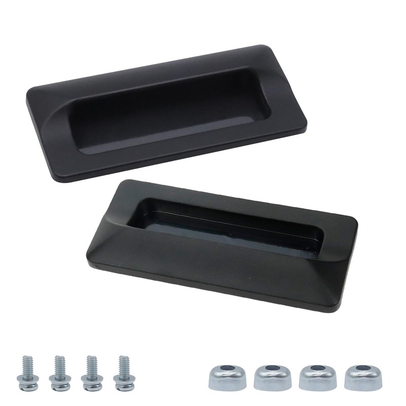 Mewutal 2pcs Concealed Recessed Pull Handles, 4 x 2 Inch