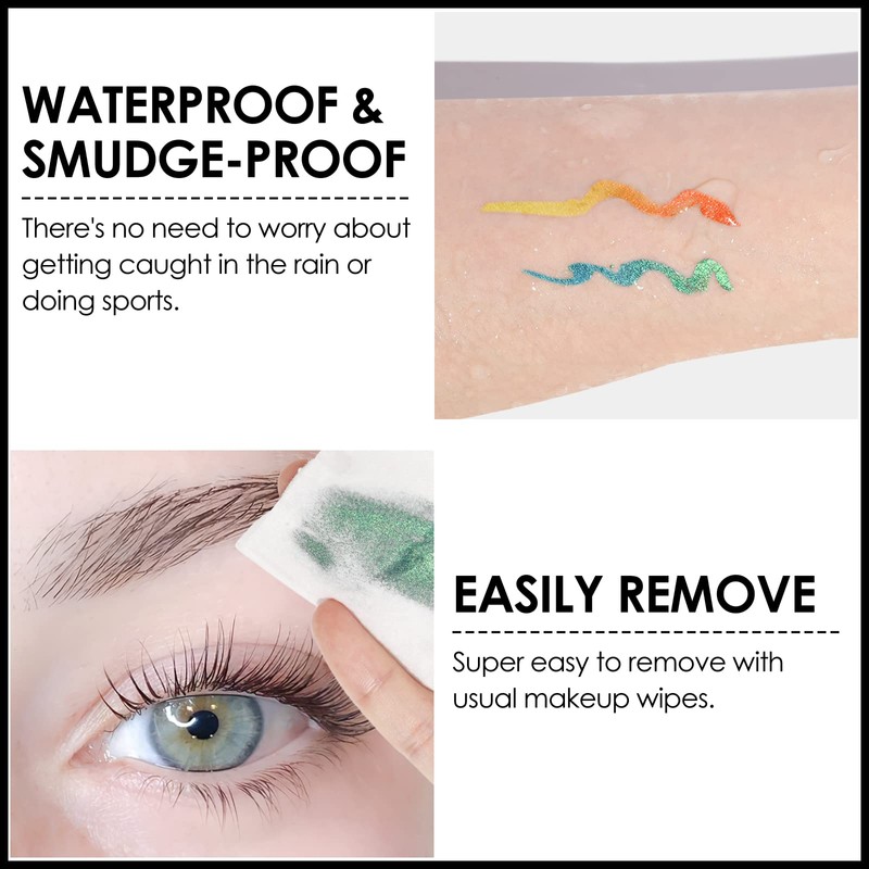 FOCALLURE Chameleon Liquid Eyeliner,Intense Color Shifting Eyeliner Pen,Metallic Multi-Reflective Finish,Sweatproof,Smudge-proof,Ultra-Fine