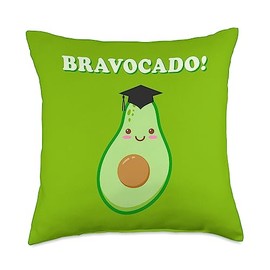 Bravocado Class of 2024 Graduate Graduation Funny Avocado Throw Pillow