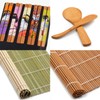 TOSSOW Sushi Making Kit - Includes 2 Sushi Roller Mats,