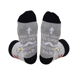 Funny Dad Birthday Gifts from Daughter Son to Daddy Father's Day Holiday Presents for Father Papa Gift from Children Fun Socks Present for Stepfather Dad-in-law