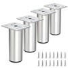 BSTKEY 4Pcs 4 Inch Aluminum Alloy Furniture Cabinet Legs -