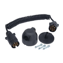 RING 12N Coiled Cable Kit With 2 Plugs - Complete with 12N Socket & Seal