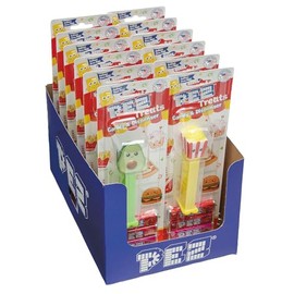 3" Fun Food Characters PEZ Treats Candy & Dispensers - 12 piece