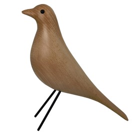 ThriBartLive Mid-Century House Bird Walnut Wood Home Décor, Modern Style Dove Ornaments (Wood)