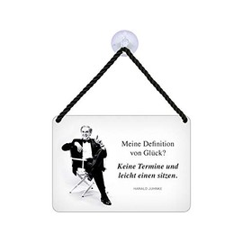 Blechwarenfabrik Braunschweig KH027 Cult Sign "My Definition of Happiness? Keine Schedules und leicht einen sitzen aus Blechwarenfabrik Braunschweig Meine Definition von Glück? Keine Termine und