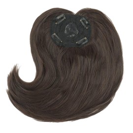Long Clip in Toupees Hairpiece Extension Top Thin Hair for Mild Hair Loss Volume (brown)
