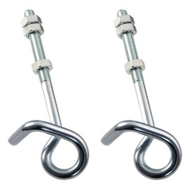 ALPENSTAHL Safety Swing Hook Set Swing Attachment with Thread M12 x 80 mm | Ceiling Hook Universal for Screwing Through | Galvanised Steel | Pack of 2 - Swing Suspension for Heavy Loads