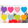 Heart Sticky Notes 3x3 in, 8 Pads, Super Cute Bright