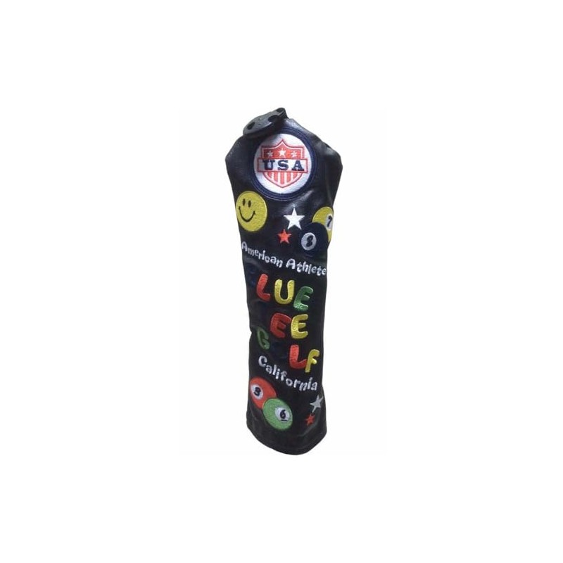 BLUE TEE GOLF HEADCOVER, BLUE TEE GOLF CALIFORNIA HEADCOVER, SMILE