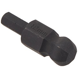 BONDHUS Hexagon Ball Point Bit 0.5 inches (12 mm) [Drive: 0.25 inch (6.35 mm), Total Length: 1.0 inches (25 mm); Black Dyed BI12MM No.11080